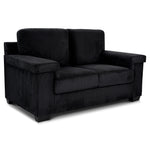 Enzo 2 Seater Corduroy Sofa in Black | Adjustable Back | Foam Cushions - Bargainia.com - 5056150285298