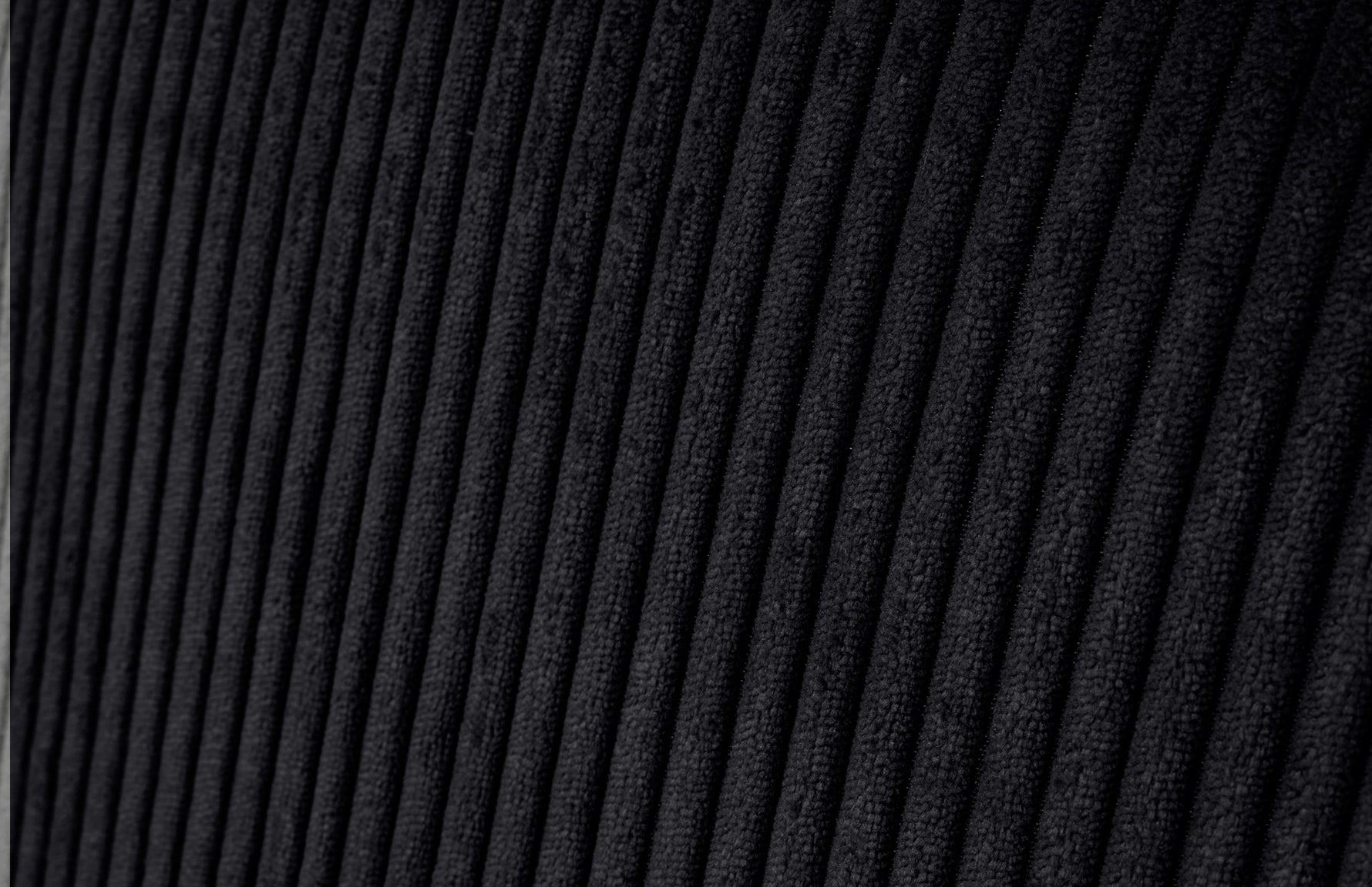Enzo 2 Seater Corduroy Sofa in Black | Adjustable Back | Foam Cushions - Bargainia.com - 5056150285298
