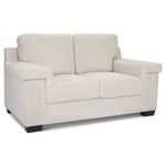 Enzo 2 Seater Corduroy Sofa in Cream | Adjustable Back | Foam Cushions - Bargainia.com - 5056150285328