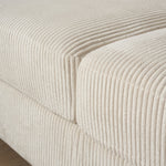 Enzo 2 Seater Corduroy Sofa in Cream | Adjustable Back | Foam Cushions - Bargainia.com - 5056150285328