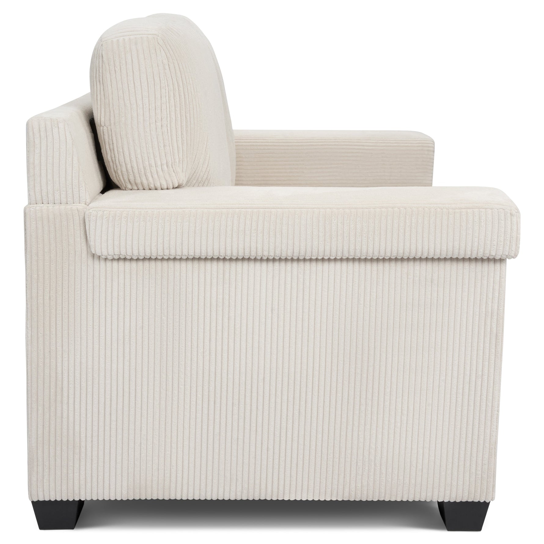 Enzo 2 Seater Corduroy Sofa in Cream | Adjustable Back | Foam Cushions - Bargainia.com - 5056150285328