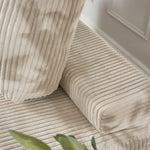 Enzo 2 Seater Corduroy Sofa in Cream | Adjustable Back | Foam Cushions - Bargainia.com - 5056150285328