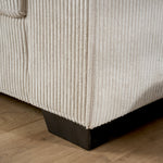 Enzo 2 Seater Corduroy Sofa in Cream | Adjustable Back | Foam Cushions - Bargainia.com - 5056150285328