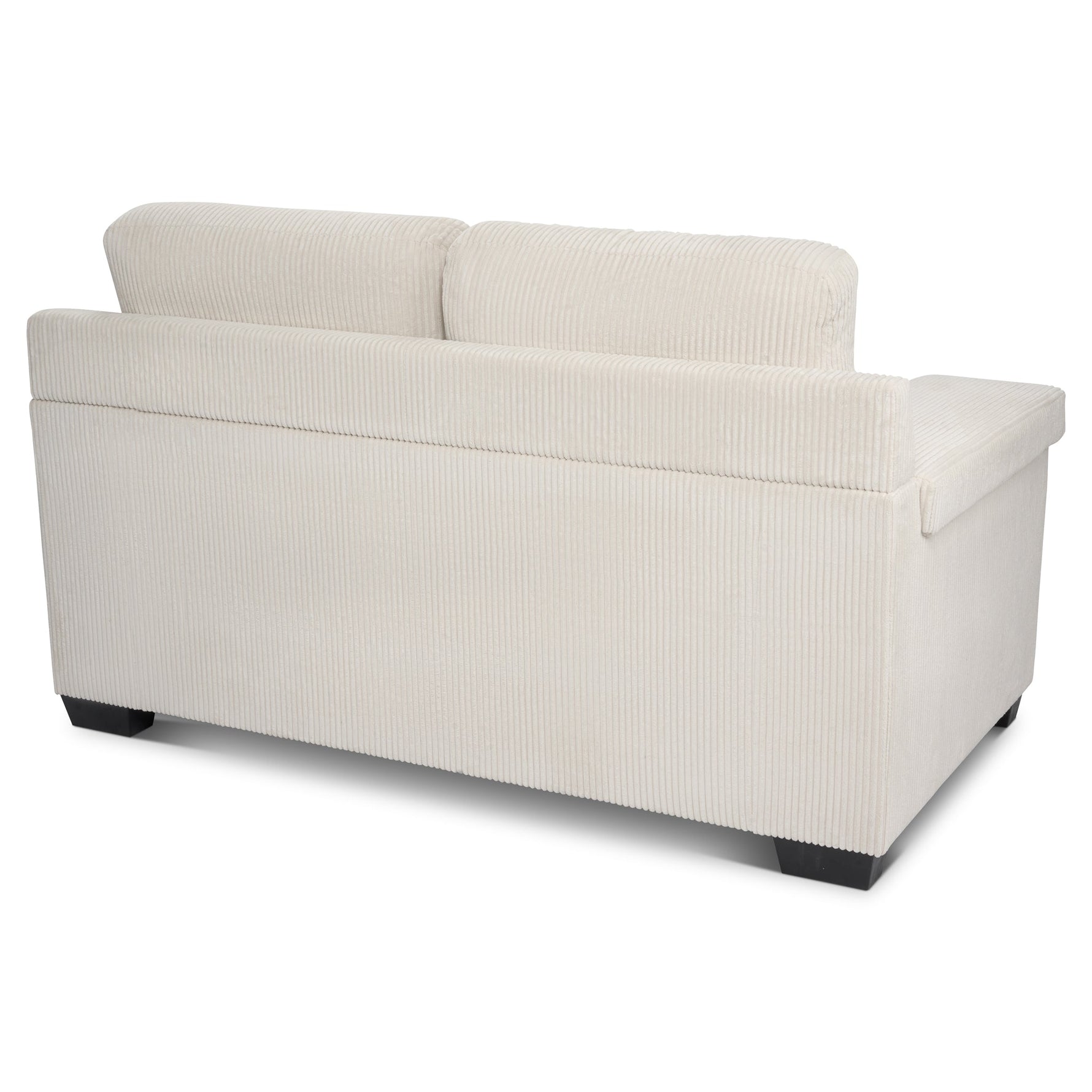 Enzo 2 Seater Corduroy Sofa in Cream | Adjustable Back | Foam Cushions - Bargainia.com - 5056150285328