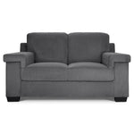Enzo 2 Seater Corduroy Sofa in Grey | Adjustable Back | Foam Cushions - Bargainia.com - 5056150285267