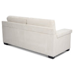 Enzo 3 Seater Corduroy Sofa in Cream | Adjustable Back | Foam Cushions - Bargainia.com - 5056150285335
