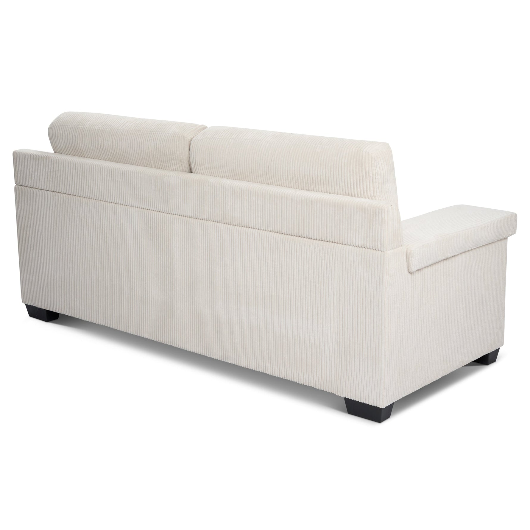 Enzo 3 Seater Corduroy Sofa in Cream | Adjustable Back | Foam Cushions - Bargainia.com - 5056150285335