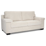 Enzo 3 Seater Corduroy Sofa in Cream | Adjustable Back | Foam Cushions - Bargainia.com - 5056150285335