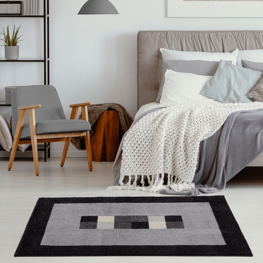 Ephesus Grey Black Rug | 7439GB - Bargainia.com - 