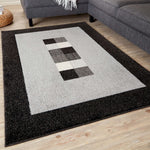 Ephesus Grey Black Rug | 7439GB - Bargainia.com - 
