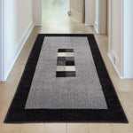 Ephesus Grey Black Rug | 7439GB - Bargainia.com - 
