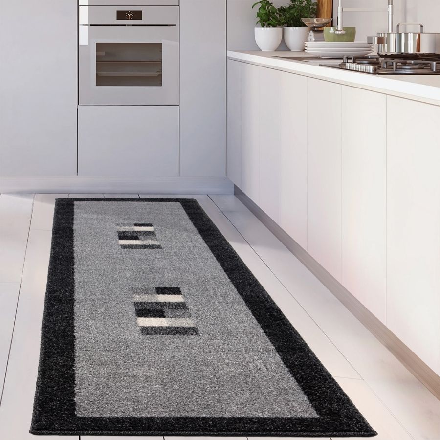 Ephesus Grey Black Rug | 7439GB - Bargainia.com - 