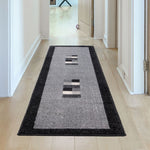 Ephesus Grey Black Rug | 7439GB - Bargainia.com - 