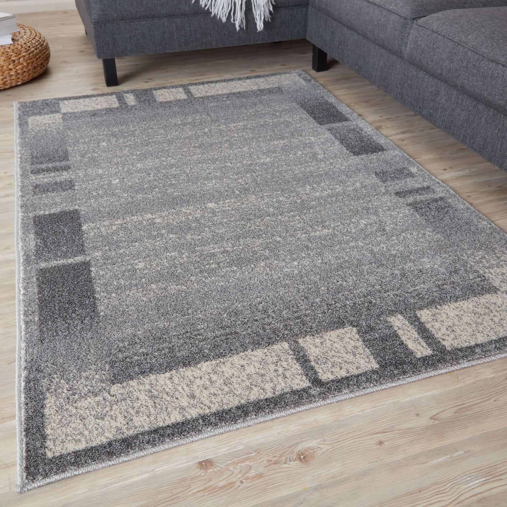 Ephesus Grey Cream Rug | 7438GC - Bargainia.com - 