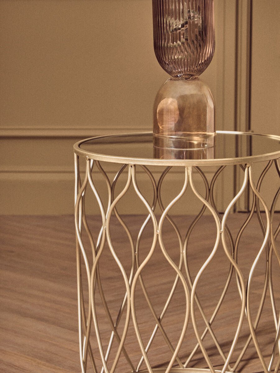 Esma Small Amber and Brown Glass Vase - Bargainia.com - 5018705969336