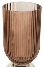 Esma Small Amber and Brown Glass Vase - Bargainia.com - 5018705969336