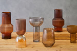 Esma Small Amber and Brown Glass Vase - Bargainia.com - 5018705969336