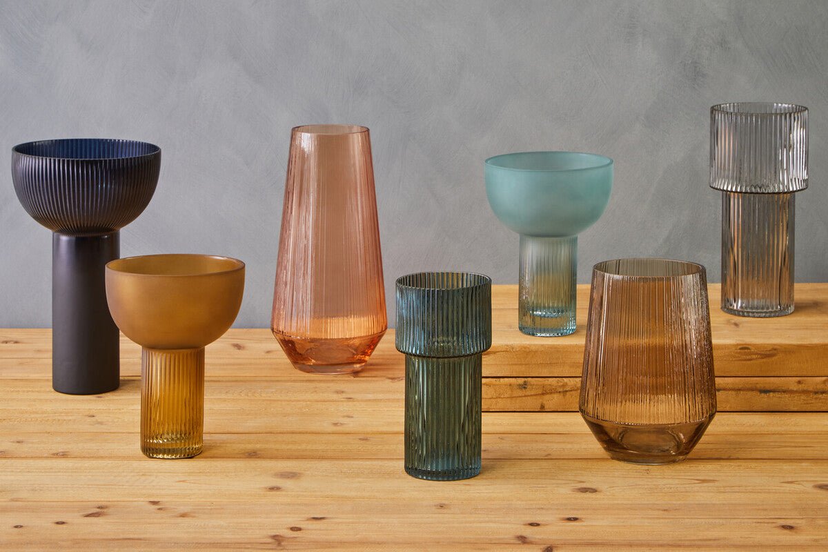 Esma Small Light Blue Glass Vase - Bargainia.com - 5018705969343