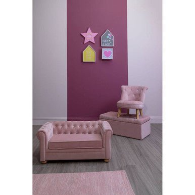 Estelle Pink Velvet Kids Chair - Bargainia.com - 5018705410746