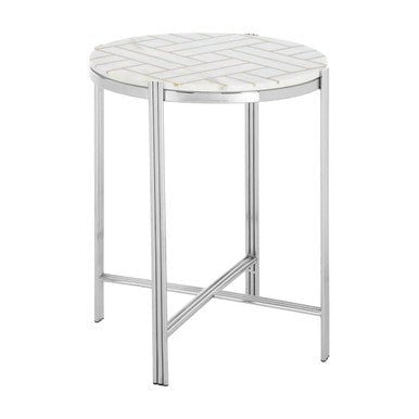 Eva Marble Top Side Table - Bargainia.com - 5018705430324