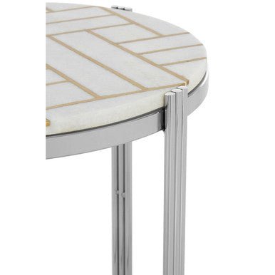 Eva Marble Top Side Table - Bargainia.com - 5018705430324