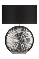 Evette Small Hammered Chrome Finish Table Lamp - Bargainia.com - 5018705726991