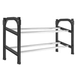 Extendable Shoe Rack with 2 Shelves 119x24x37 cm - Bargainia.com - 