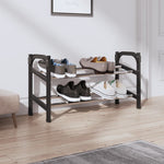 Extendable Shoe Rack with 2 Shelves 119x24x37 cm - Bargainia.com - 