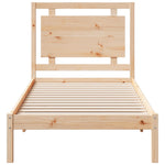 Extra Long Bed Frame without Mattress 100x220 cm Solid Wood - Bargainia.com - 