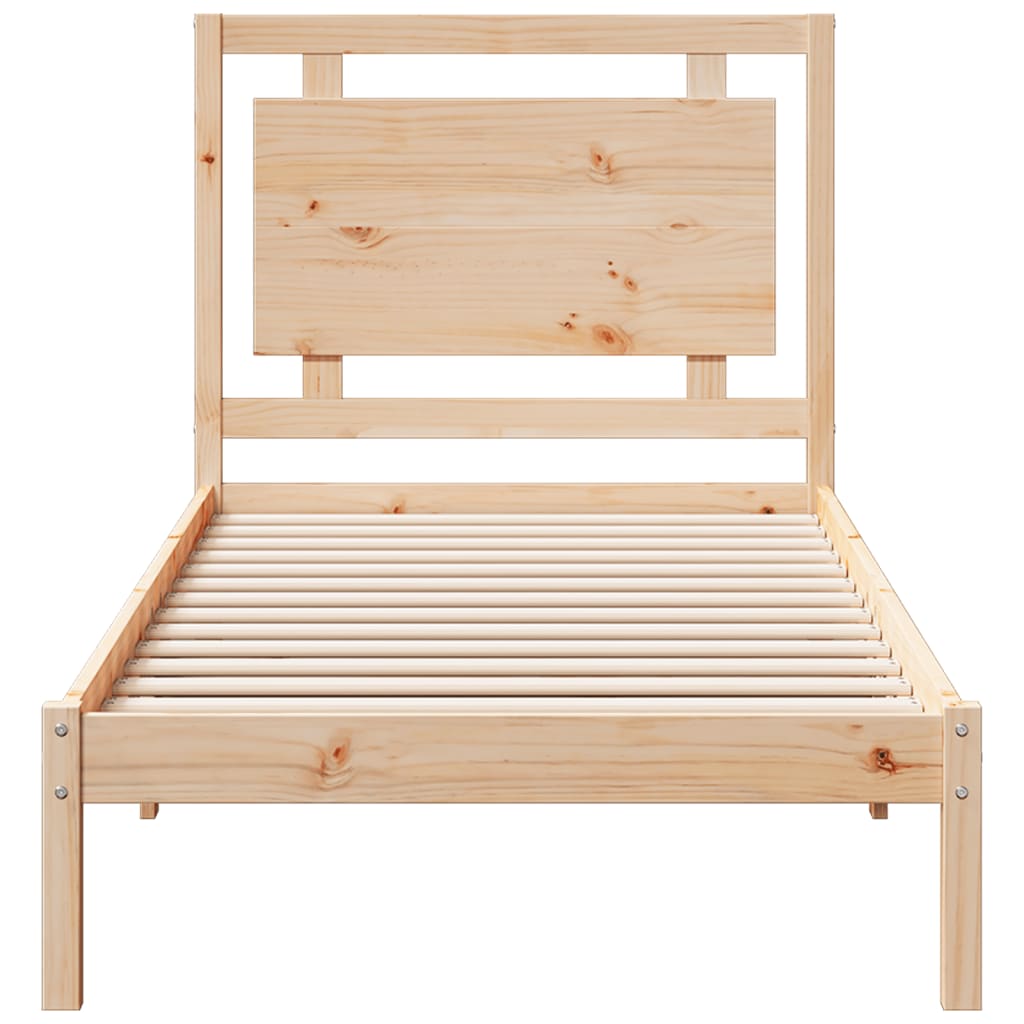 Extra Long Bed Frame without Mattress 100x220 cm Solid Wood - Bargainia.com - 8721158404497 - 3309199