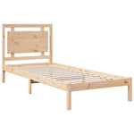 Extra Long Bed Frame without Mattress 100x220 cm Solid Wood - Bargainia.com - 