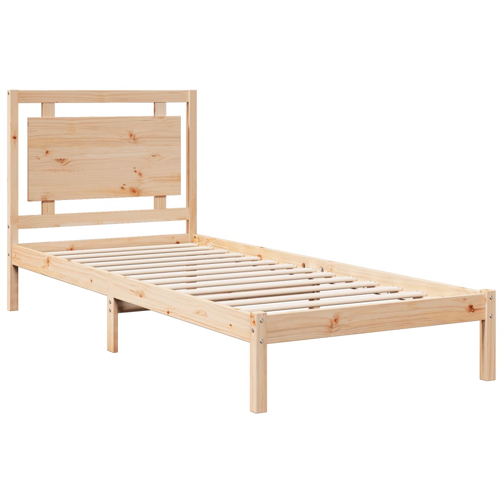 Extra Long Bed Frame without Mattress 100x220 cm Solid Wood - Bargainia.com - 8721158404497 - 3309199