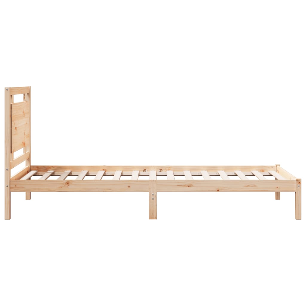 Extra Long Bed Frame without Mattress 100x220 cm Solid Wood - Bargainia.com - 