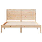Extra Long Bed Frame without Mattress 140x210 cm Solid Wood - Bargainia.com - 