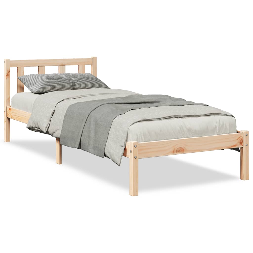 Extra Long Bed Frame without Mattress 90x210 cm Solid Wood Pine - Bargainia.com - 8721158393562 - 852430