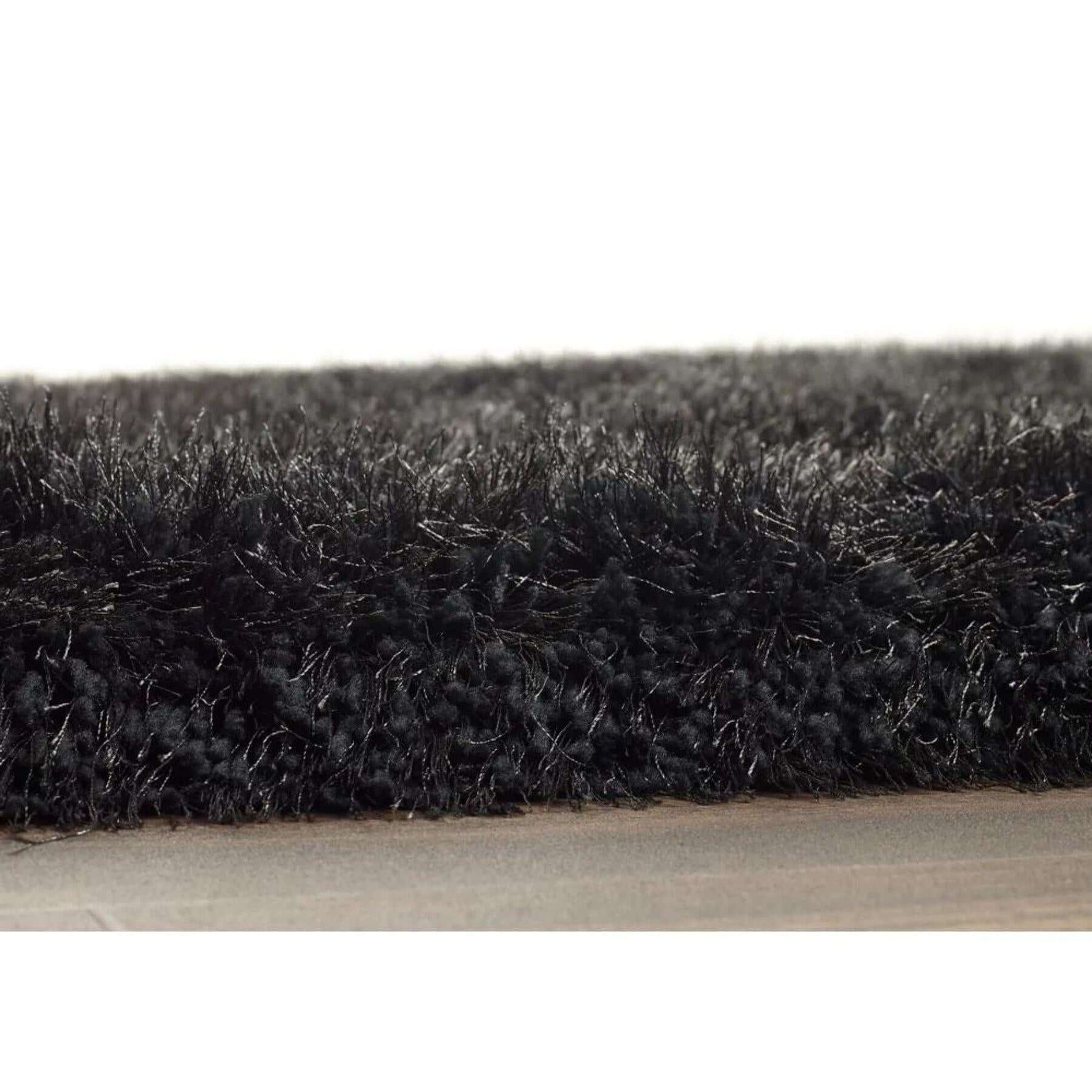 Extravagance Dark Grey Shaggy Rug - Bargainia.com - 