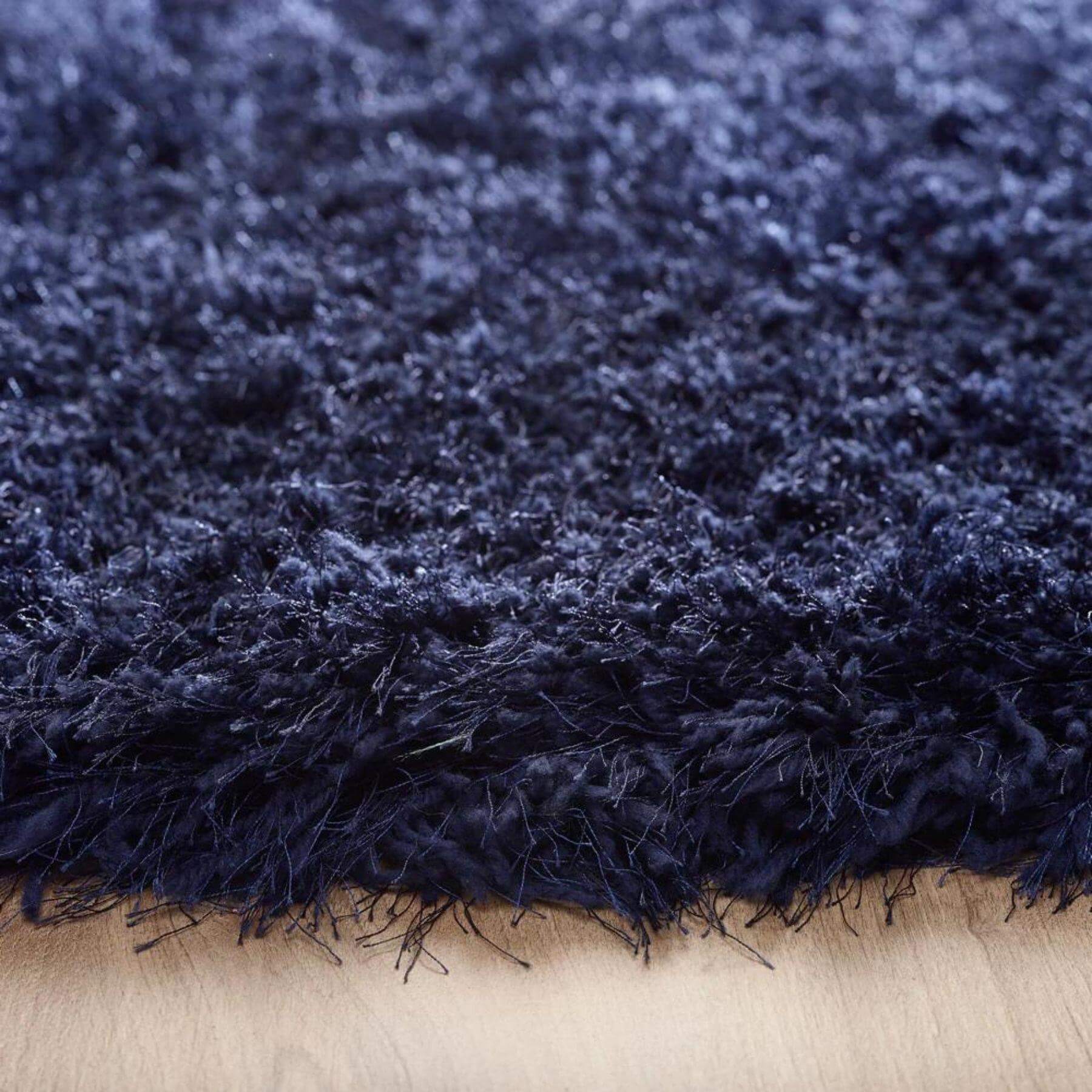 Extravagance Navy Shaggy Rug - Bargainia.com - 5026134568600 - EXTRAV_NAVYXX_080X150