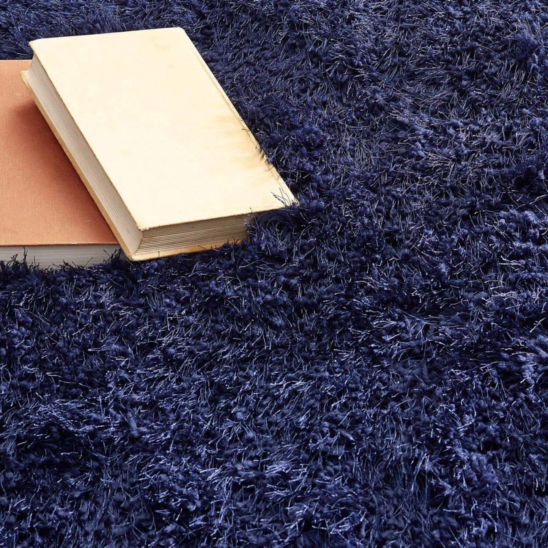 Extravagance Navy Shaggy Rug - Bargainia.com - 