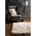 Extravagance Silver Grey Shaggy Rug - Bargainia.com - 