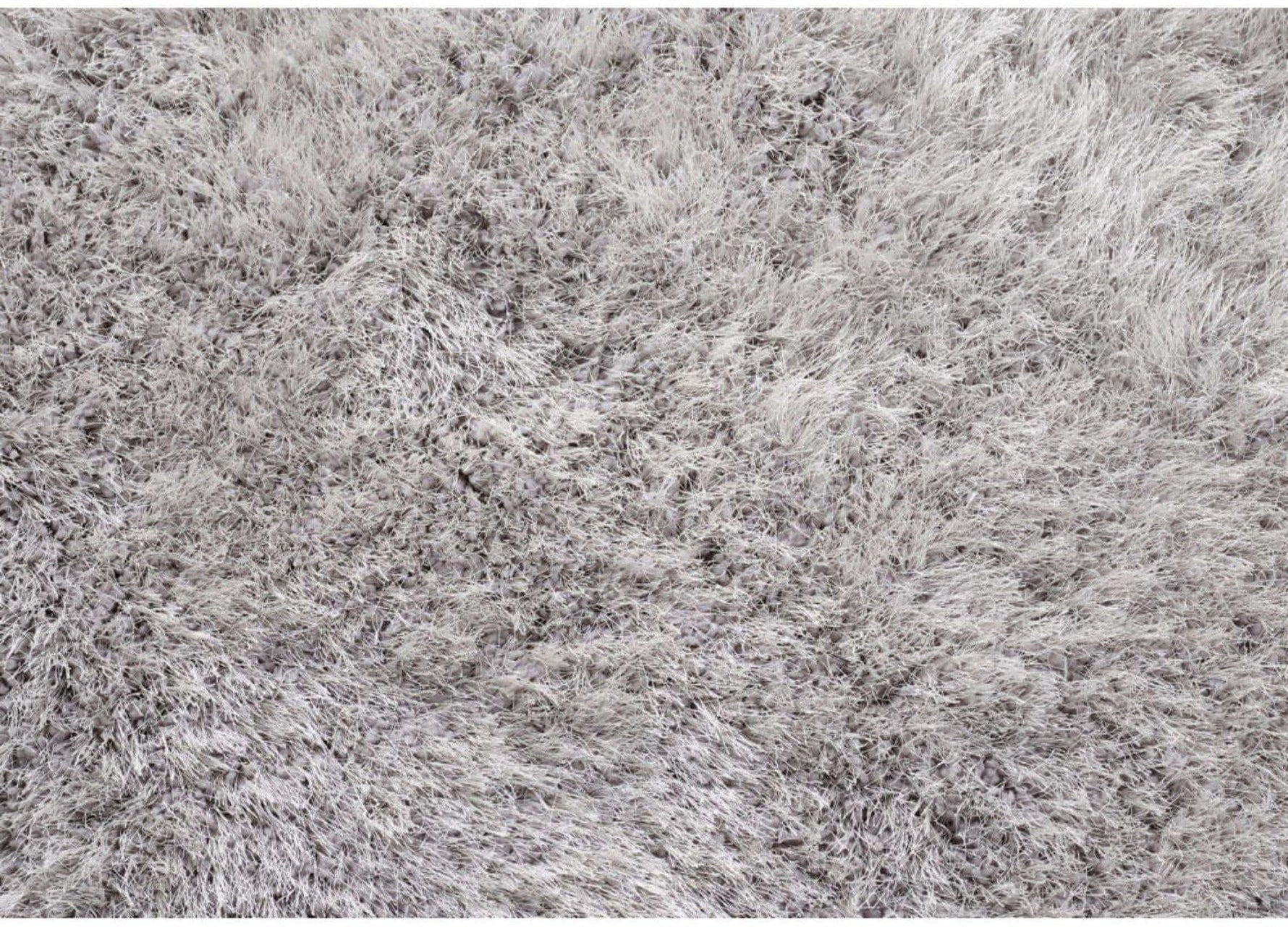 Extravagance Silver Grey Shaggy Rug - Bargainia.com - 