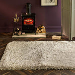 Extravagance Silver Grey Shaggy Rug - Bargainia.com - 