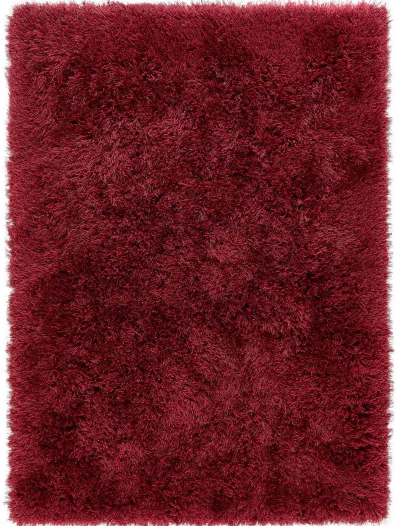 Extravagance Wine Red Shaggy Rug - Bargainia.com - 5026134568501 - EXTRAV_WINEXX_080X150