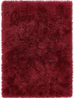 Extravagance Wine Red Shaggy Rug - Bargainia.com - 