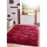 Extravagance Wine Red Shaggy Rug - Bargainia.com - 