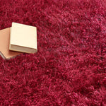Extravagance Wine Red Shaggy Rug - Bargainia.com - 
