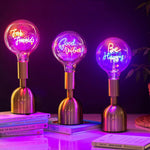 Fab Friends LED Neon Text Brass Accent Decorative Lamp - Bargainia.com - 