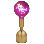 Fab Friends LED Neon Text Brass Accent Decorative Lamp - Bargainia.com - 