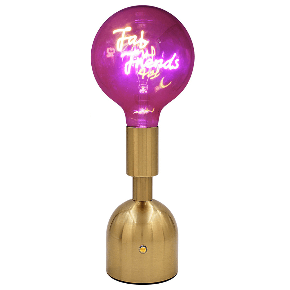 Fab Friends LED Neon Text Brass Accent Decorative Lamp Clearance