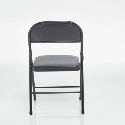 Folding Fabric Office Dining Chair - Grey-Bargainia.com