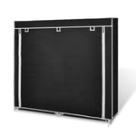 Fabric Shoe Cabinet with Cover 115 x 28 x 110 cm Black - Bargainia.com - 